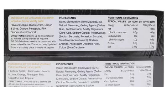 SiS Isotonic Energy Gel Variety Pack, (7 x 60ml )