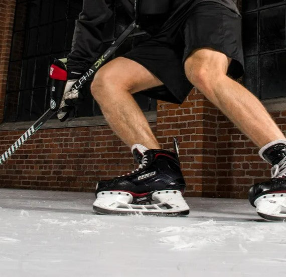HOCKEYSHOT Synthetic Skateable Ice Revolution Hockey Tiles (Pack of 10) 45.7cm x 45.7 cm)