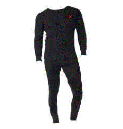 Sidelines Sports 2-Piece Compression Top and Pant - BLACK