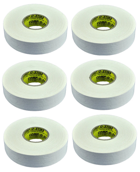 Hockey Stick Tape - White - 6-roll pack