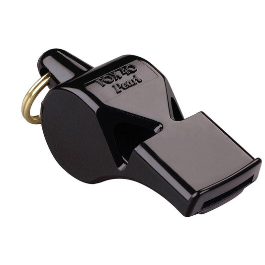 Fox 40 Pearl Official Whistle and Strap Black