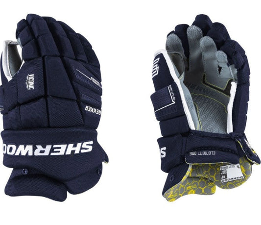Sherwood Rekker Element 1 Senior Hockey Gloves - Navy