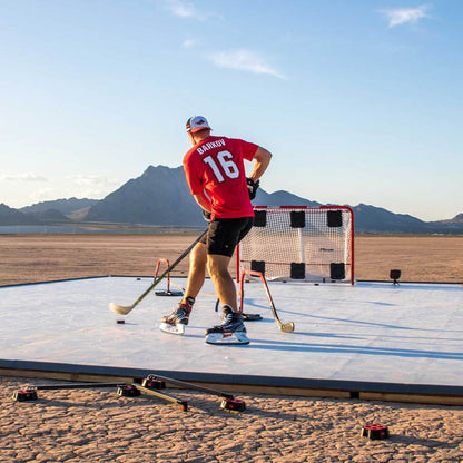 HOCKEYSHOT Synthetic Skateable Ice Revolution Hockey Tiles (Pack of 10)  45.7cm x 45.7 cm)
