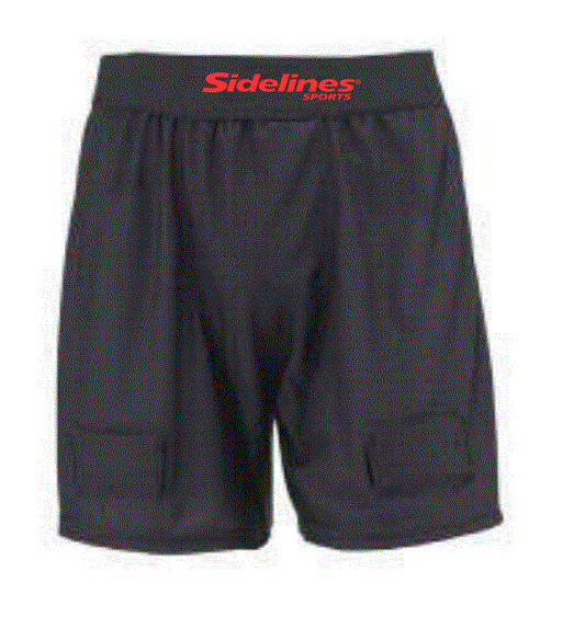 Sidelines Sports Loose Hockey Short with Cup and Supporter - BLACK